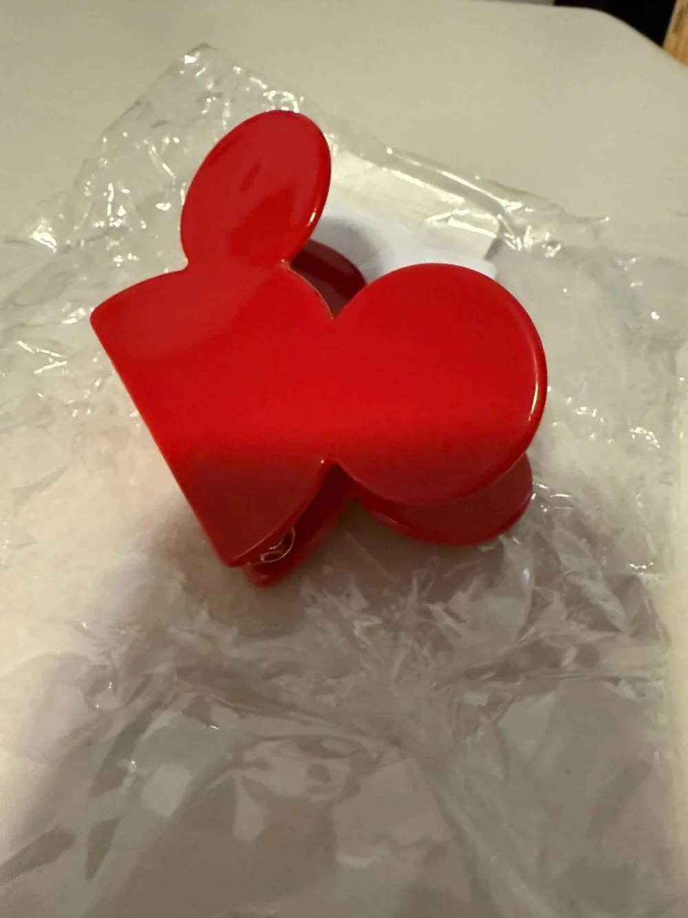 Mickey Shaped Claw Clip Hair Accessory - Red